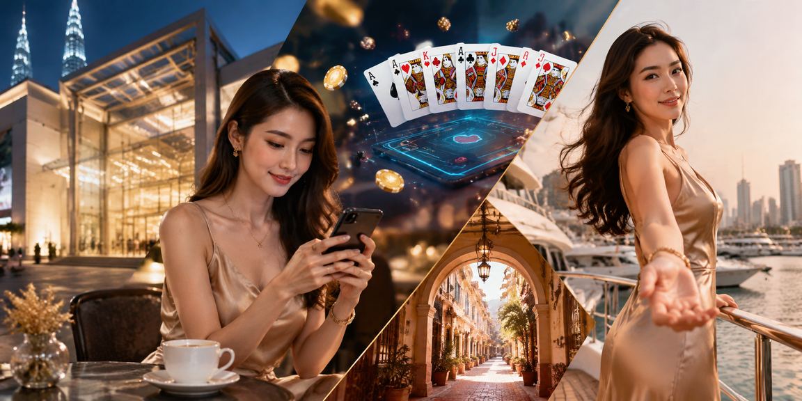 Pemain menikmati meja kasino langsung Teen Patti di Kuala Lumpur melalui telefon